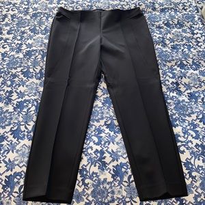 Lafayette 148 New York Black Side-Zip Trousers, Size 14